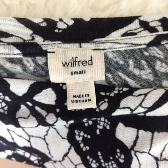 Wilfred Rayon Lace Print La Rivière Long Sleeve w/Open Back Size S - Picture 4 of 7